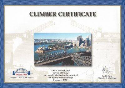 Climber Certificate